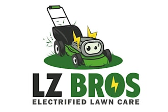 design traditional electrified lawn service logo