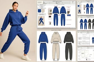 create your professional fashion clothing tech pack tech pack for production