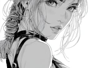 draw anime manga comic book illustration, manhwa manga art