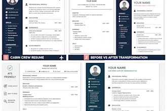create a modern ats resume and CV