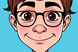 design professional vector face portrait with trendy style