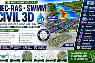 hec ras, swmm, civil 3d, hydrocad, stormcad, sewergems, gis mapping