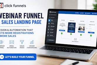 design clickfunnels webinar funnel and automated sales landing page