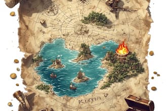 design custom vintage treasure maps and fantasy maps