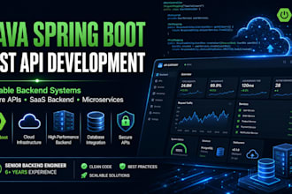 develop java spring boot rest API and backend