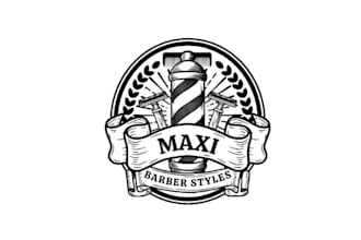design glamorous barber salon logo