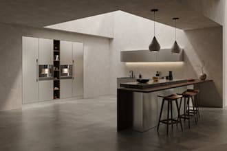design kitchen and 3d kitchen interior design rendering with VR