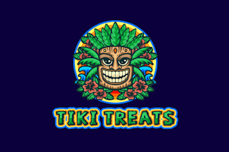 make fun tropical themed logo for a snack treats business