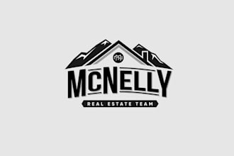 design a small town real estate company logo with a distinct