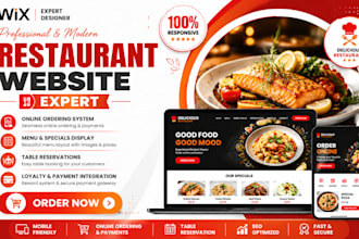 create wix restaurant website with online ordering system