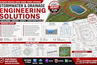 stormwater drainage plan, permit, grading, drainage, runoff estimation report