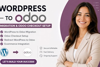 migrate wordpress website to odoo and setup odoo checkout