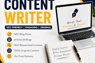 write SEO optimized blog posts and articles for your website