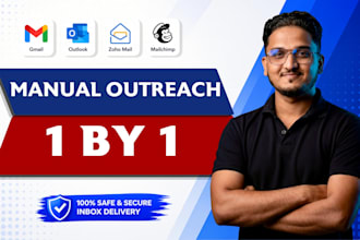 do manual email outreach 1 by 1 for inbox delivery