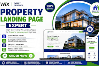 build wix property management landing page for lead generation