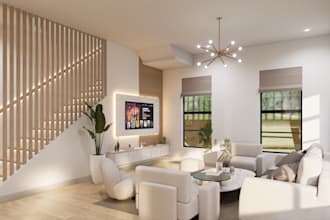 design realistic airbnb and apartment interior renders