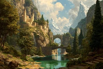 design amazing fantasy landscape