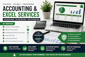 do excel data entry and accounting tasks