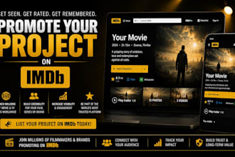 promote your imdb starmeter ranking to get UK,USA viewers movie imdb promotion