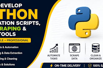 develop python scripts web scraping and small tools