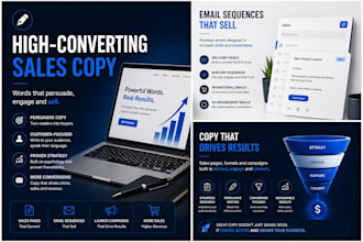 write high converting sales copy and email sequences