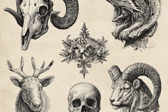 draw traditional or neo traditional tattoo style design