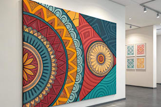 design unique abstract painting and modern artwork