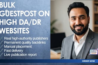 do bulk guestpost service on high da dr websites
