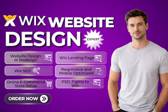 design or redesign wix website, wix website development, wix landing page expert
