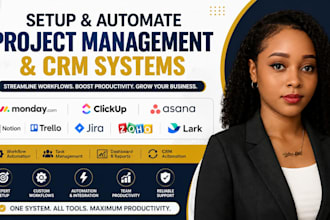 setup monday crm asana clickup zoho notion workflow automation CRM dashboard n8n