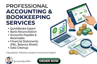 be your professional accountant and do bookkeeping in quick books