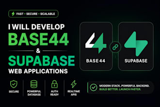 develop base44 and supabase web applications