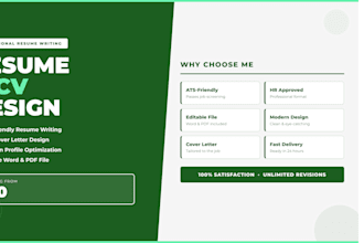 design a professional ats resume and CV