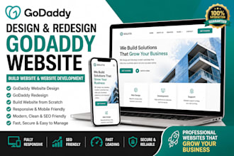 design godaddy website redesign godaddy site develop godaddy website