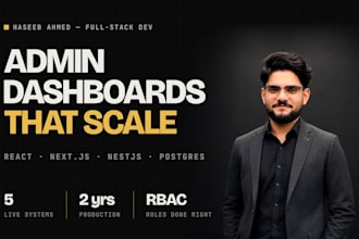 build a react or nextjs admin dashboard with auth and role based access