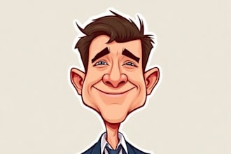 design funny and unique custom caricatures professionally