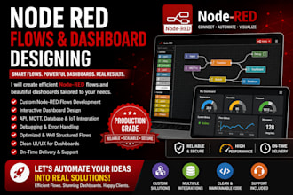 do node red flows and dashboard designing