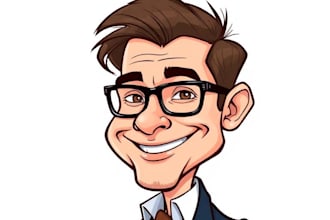 design modern caricature portraits with expressive details
