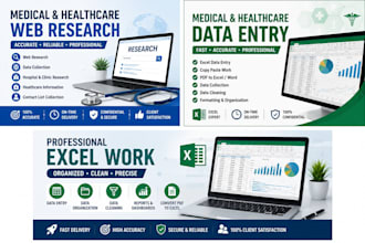 do medical and healthcare web research and excel data entry