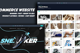 design a modern ecommerce website for shoe and fashion brands