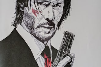 draw a realistic pen portrait from your photo