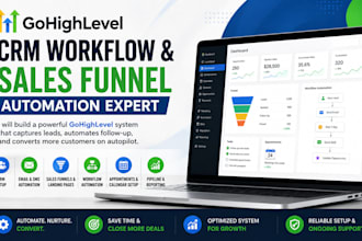 setup gohighlevel crm workflow and sales funnel automation