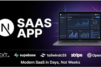 build nextjs react saas, ai web app, shadcn ui, fix lovable bolt apps
