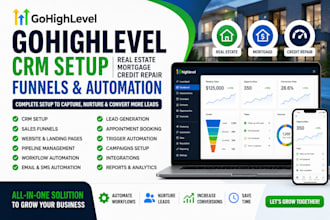 setup gohighlevel CRM real estate mortgage credit repair funnels automation