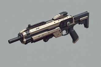 create detailed weapon design illustrations for games