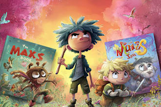 create cartoon book cover