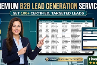 provide verified b2b lead generation list for your niche