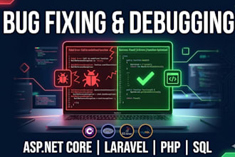 fix your aspnet core or laravel web app bugs within 24 hours