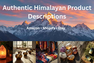 write authentic SEO product descriptions for himalayan and wellness products