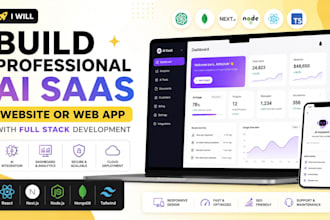 build professional ai saas website or web app with full stack development